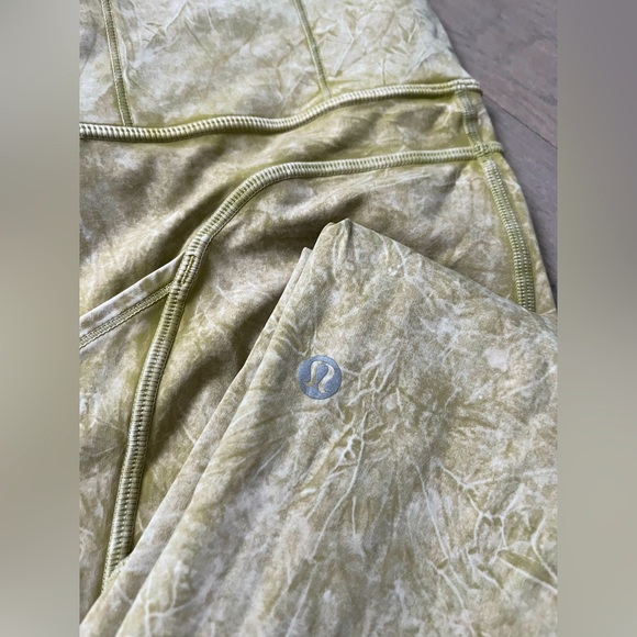 LULULEMON FAST AND FREE HIGH RISE TIGHT 25” *ICE DYE HAZEL GREEN - Picture 7 of 7